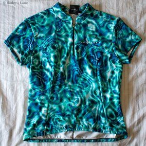 Shebeest Blue Water Half-Zip Cycling Jersey